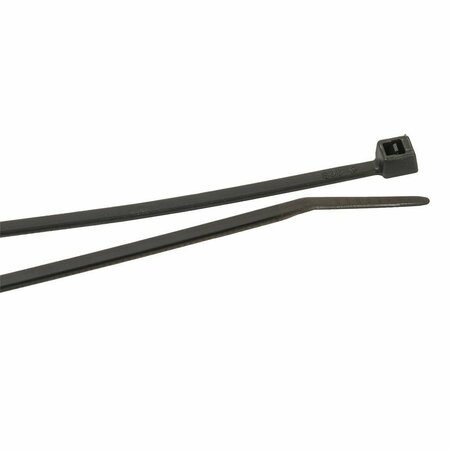 FORNEY Cable Ties, 4 in Black Ultra Light-Duty 62002